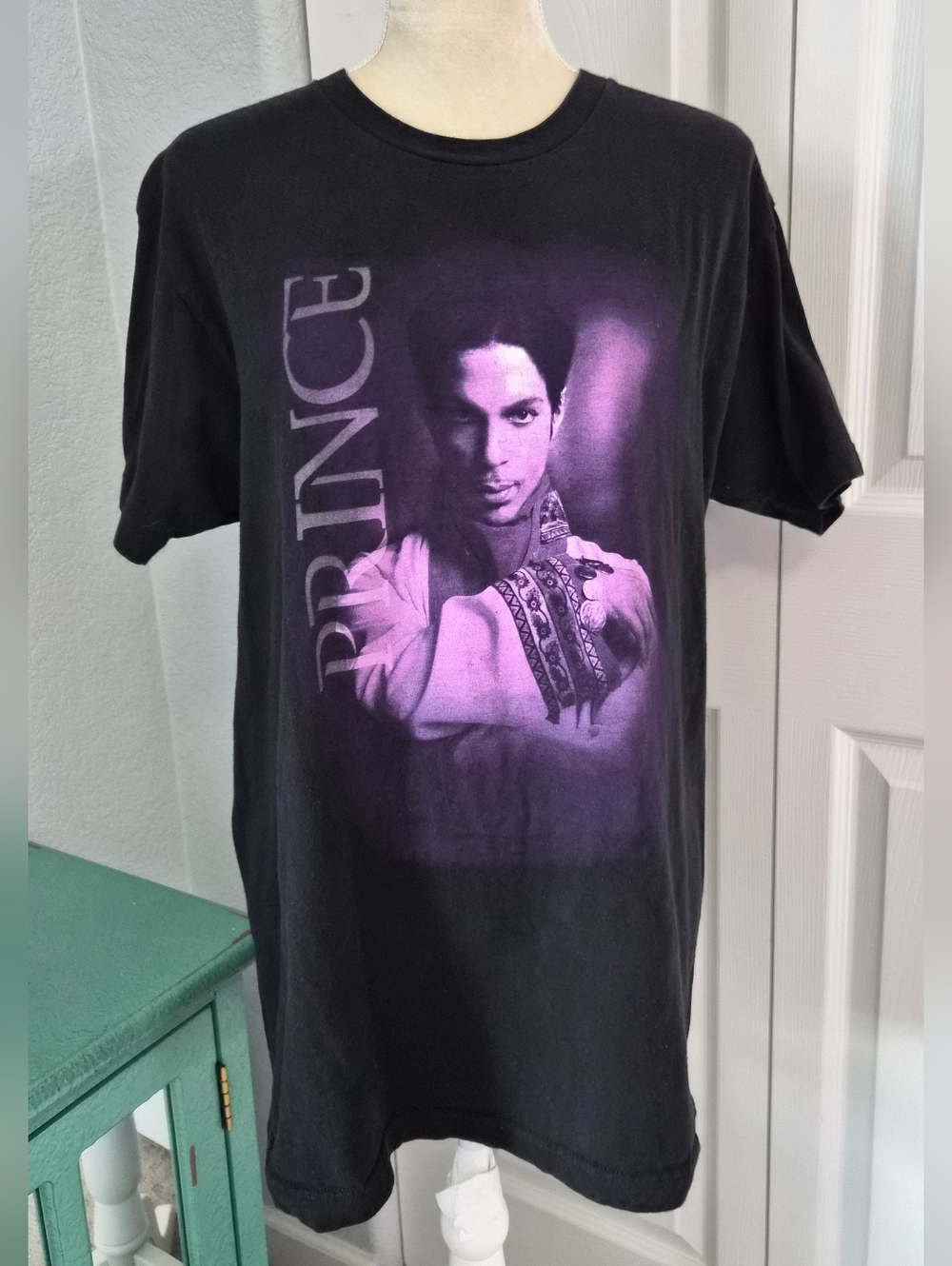 Vintage Inspired Prince Paisley Park Black Graphic 80's 90's Tee Large